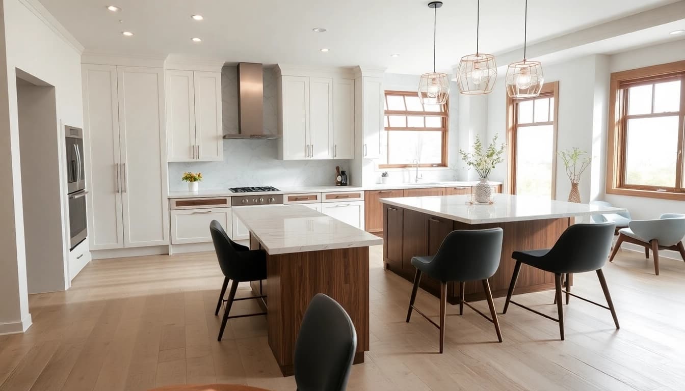 Elevate your home with vibrant bathroom and kitchen remodeling designs showcasing modern finishes.