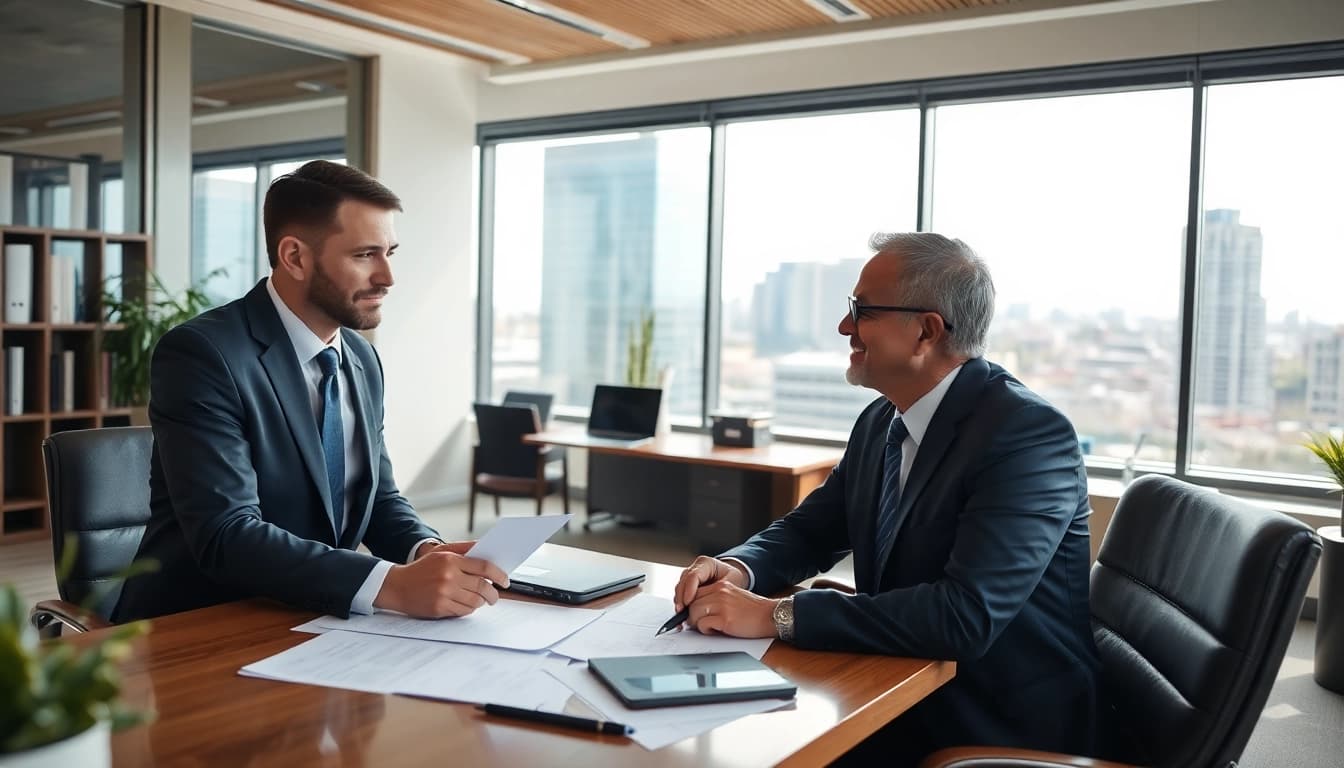 Consultation with a Modesto Accident Lawyer emphasizing professionalism and expertise.