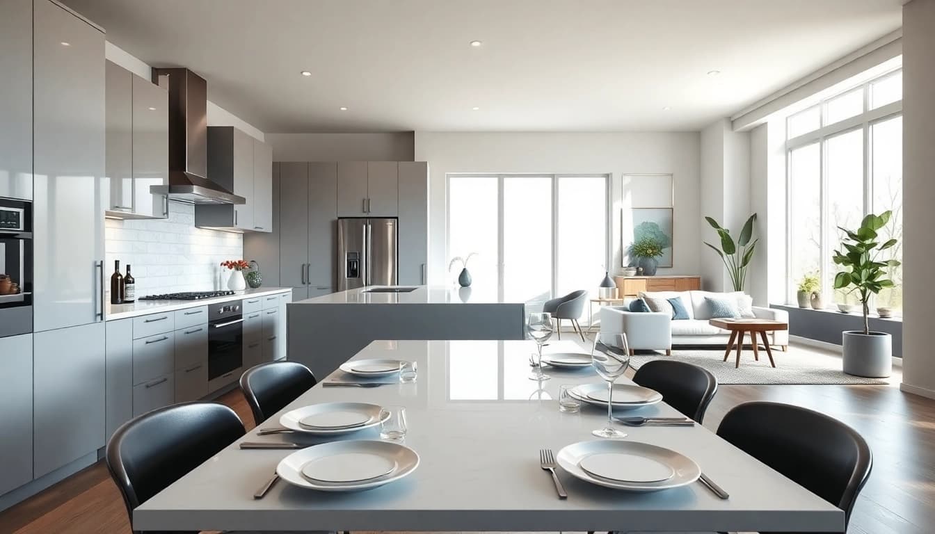 Transform your space with beautiful elements of home renovation in a modern kitchen.