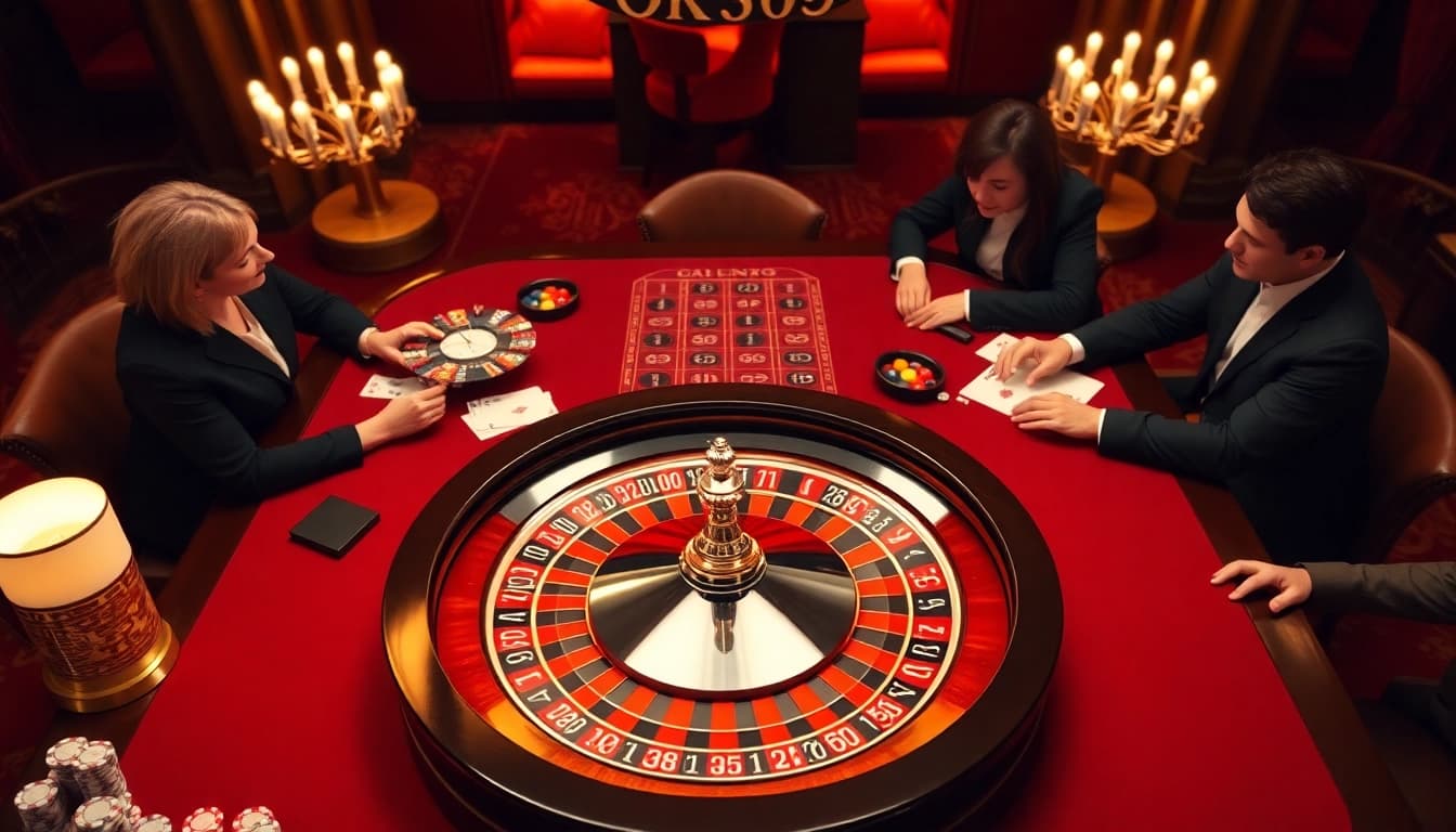 Players enjoying a thrilling game at OK365's luxurious online casino.