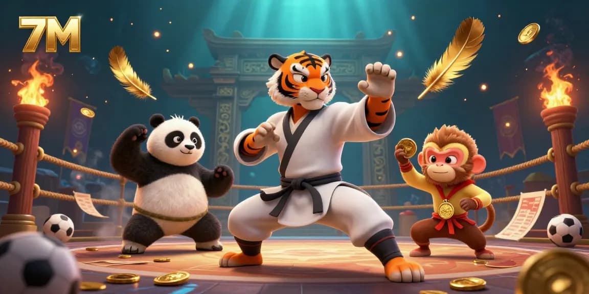 Engage in thrilling sports betting with 7M, observing a master martial artist and disciples in action.