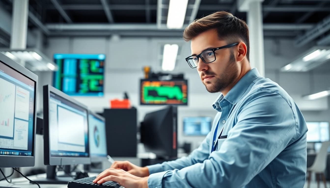 Fixing computer issues at https://computerhilfe-24.at with a professional IT technician in action.