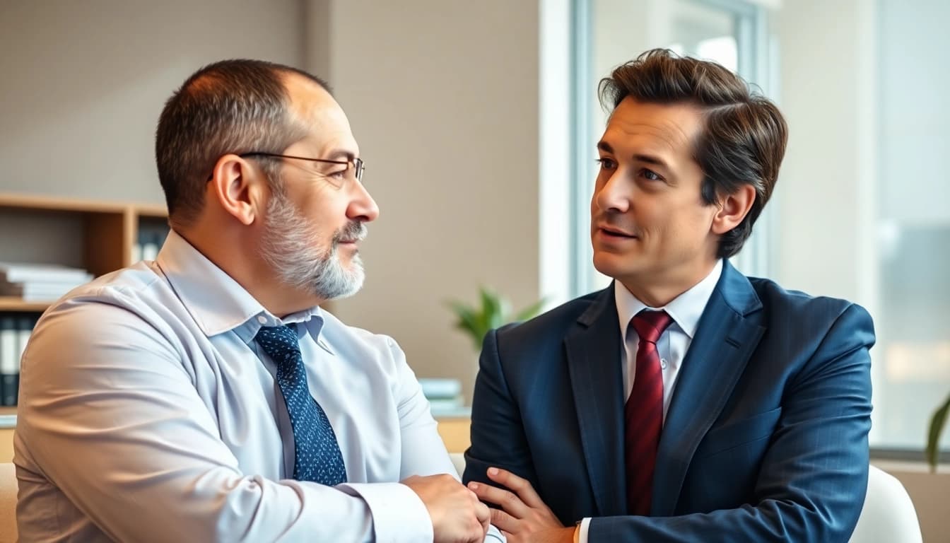 Fort Lauderdale workers compensation lawyer offering legal consultation in a modern office setting.