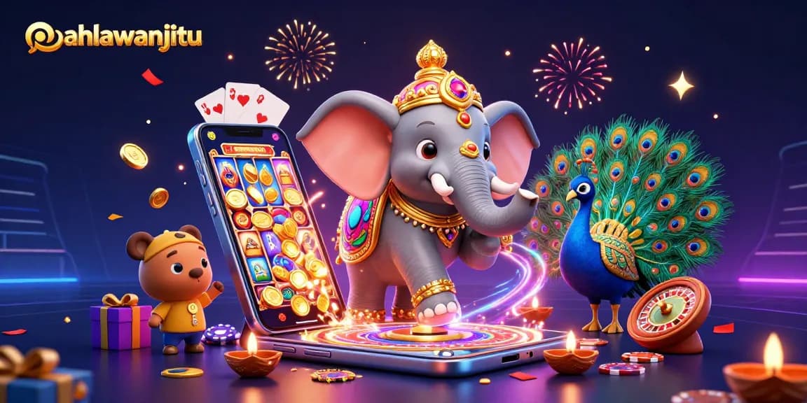 Pahlawanjitu reveals stunning 3D casino scene featuring vibrant characters and dynamic gaming elements.
