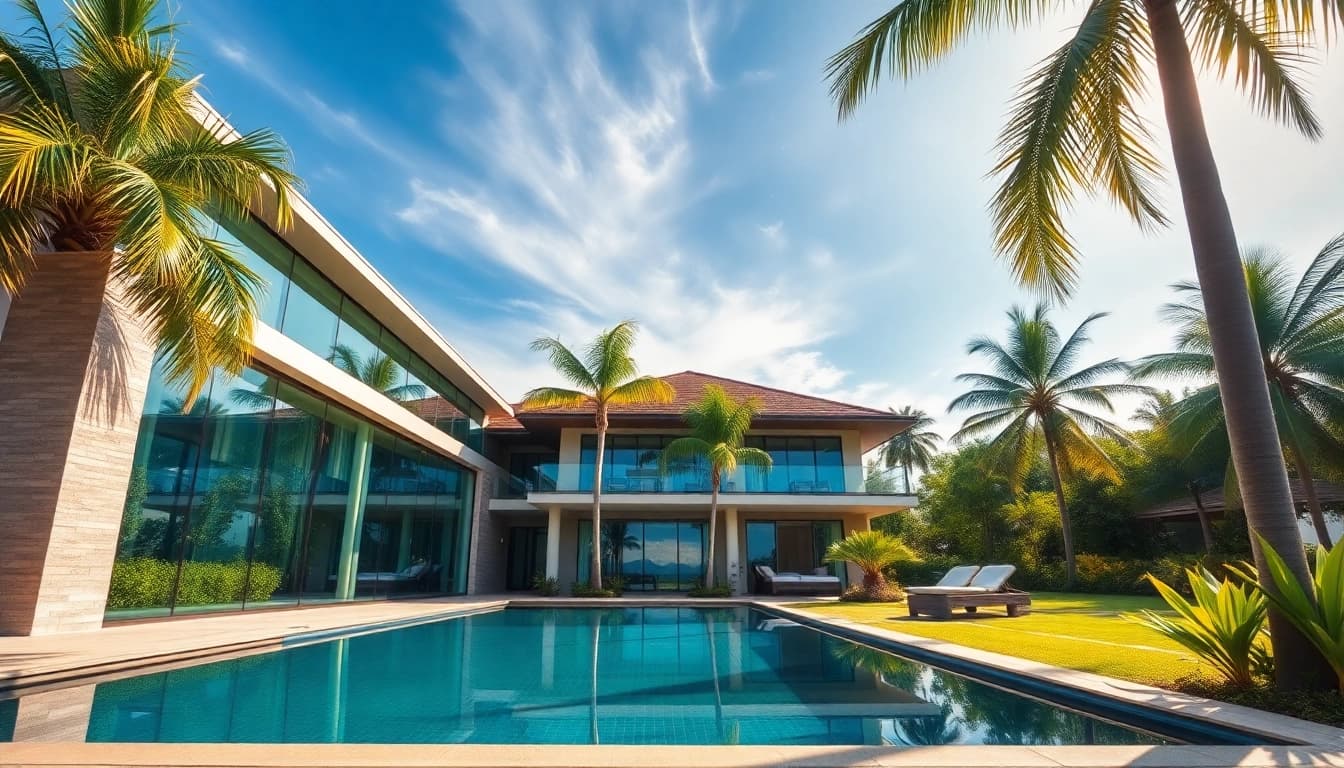Breathtaking pattaya properties highlighting luxurious villas amidst serene tropical surroundings.
