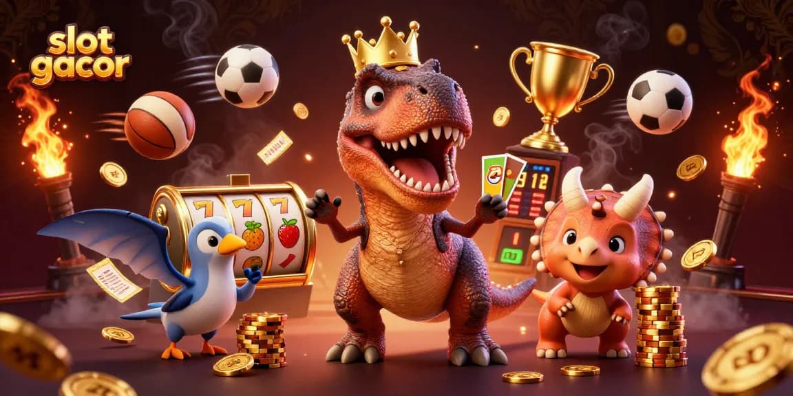 Spin the reels and win with slot gacor in a vibrant casino scene filled with action.