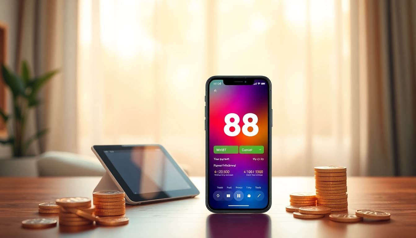 MV88 digital payment app interface showcasing secure USDT transactions.