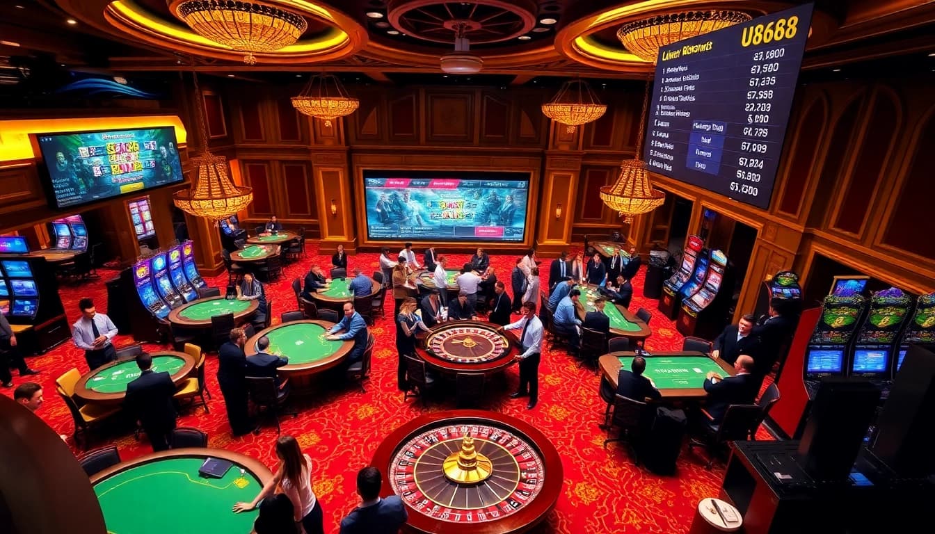 Experience thrilling gameplay at U888 with dynamic casino tables and lively players.