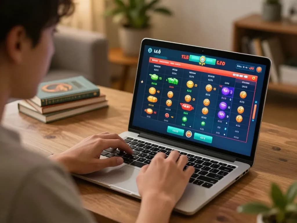 Lô đề online gaming session at home with vibrant betting options on screen