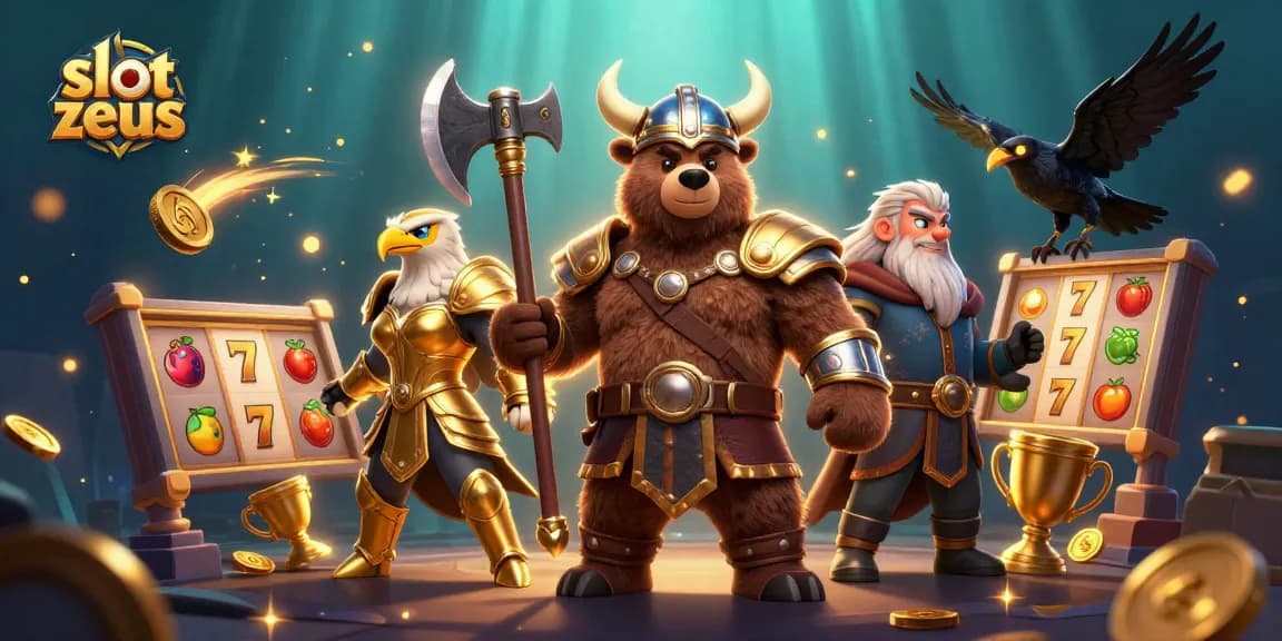 Spin the slot zeus reels for big wins with Viking character and casino elements