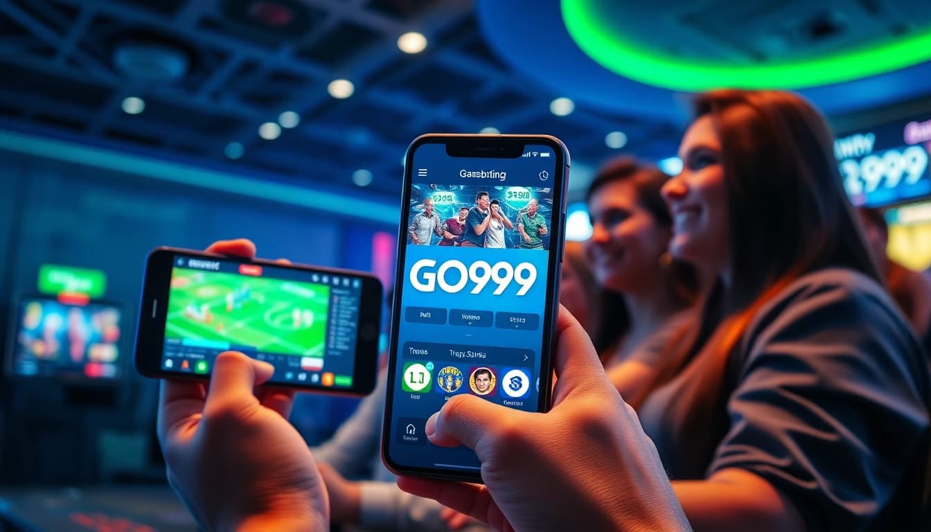 Exciting interface of the GO99 app showcasing online gaming and sports betting.