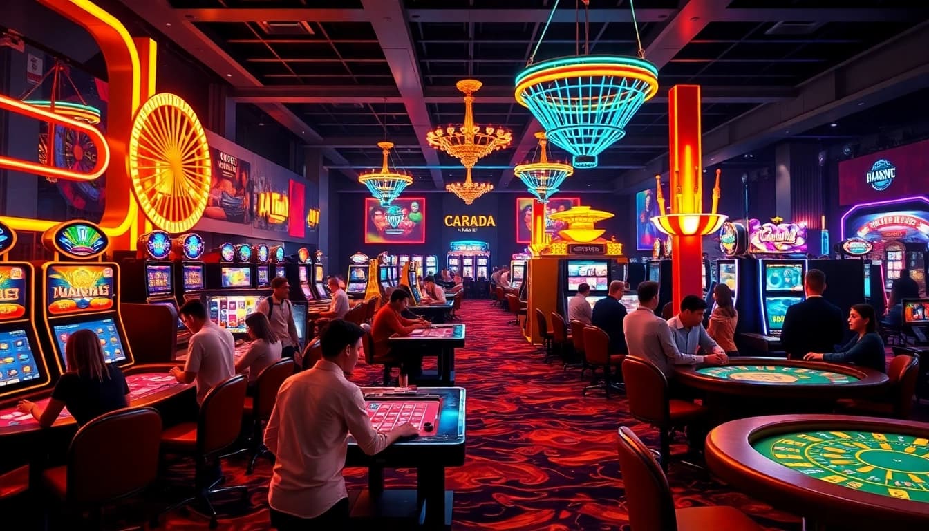 Experience the excitement of the best online casinos in Canada with vibrant gaming scenes and engaged players.