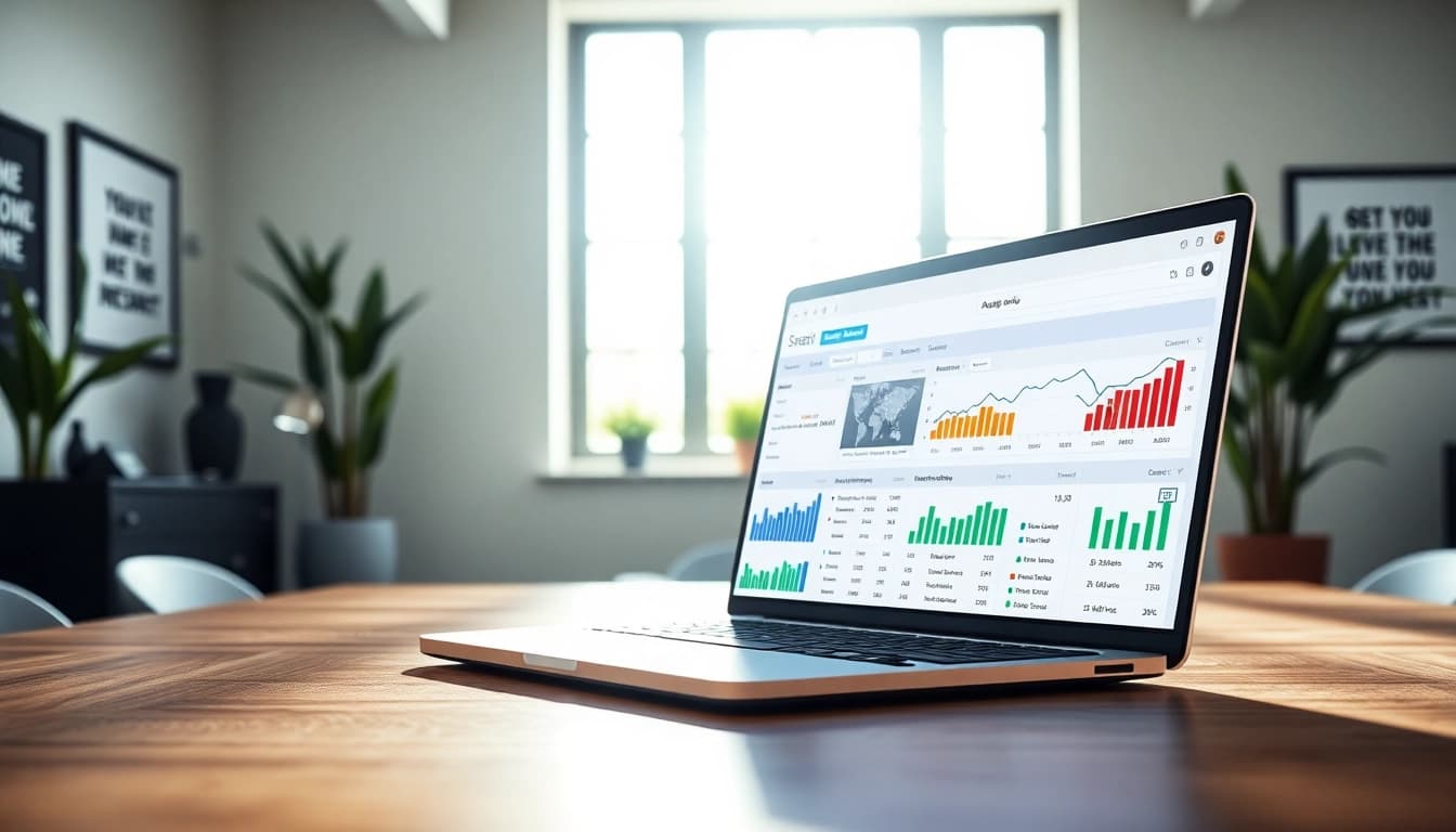Analyze your website's performance with an insightful SEO Rank Tracker interface.