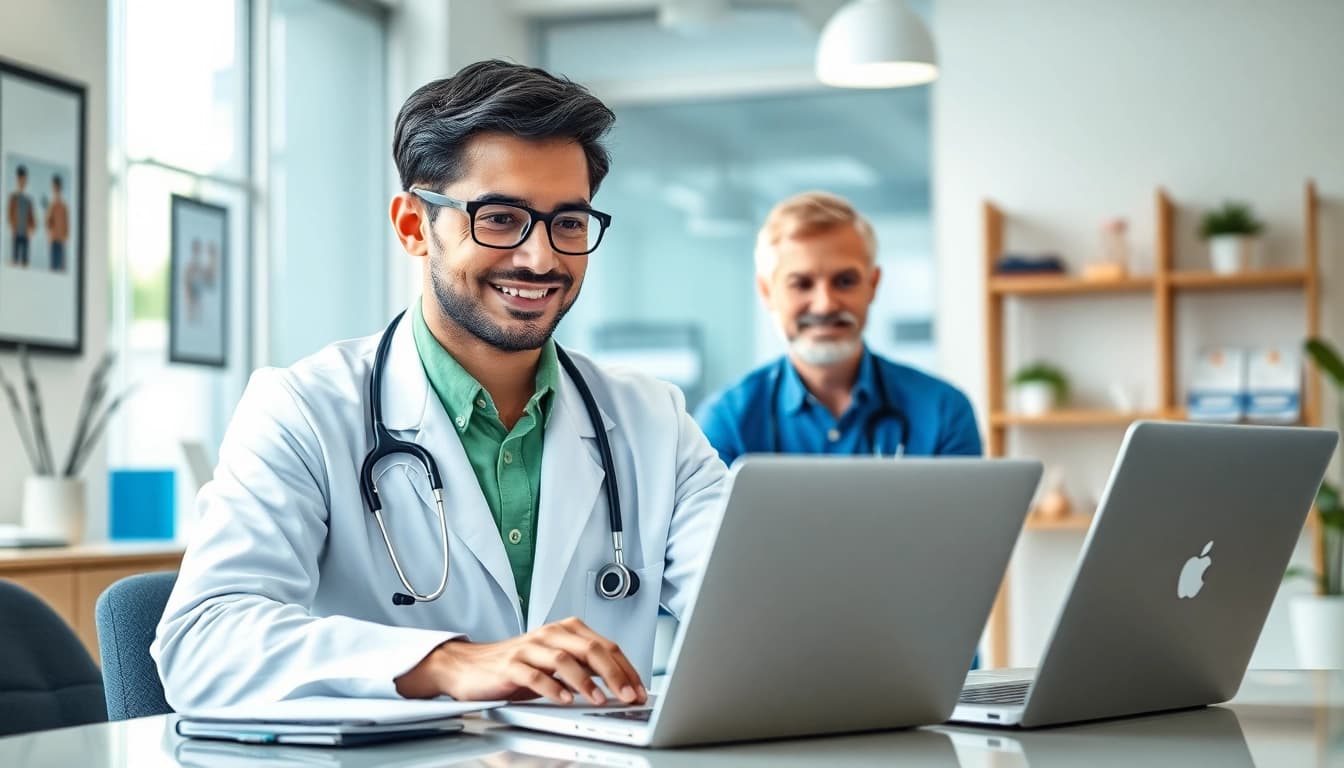 Offering online medical advice from real doctors during a virtual consultation.
