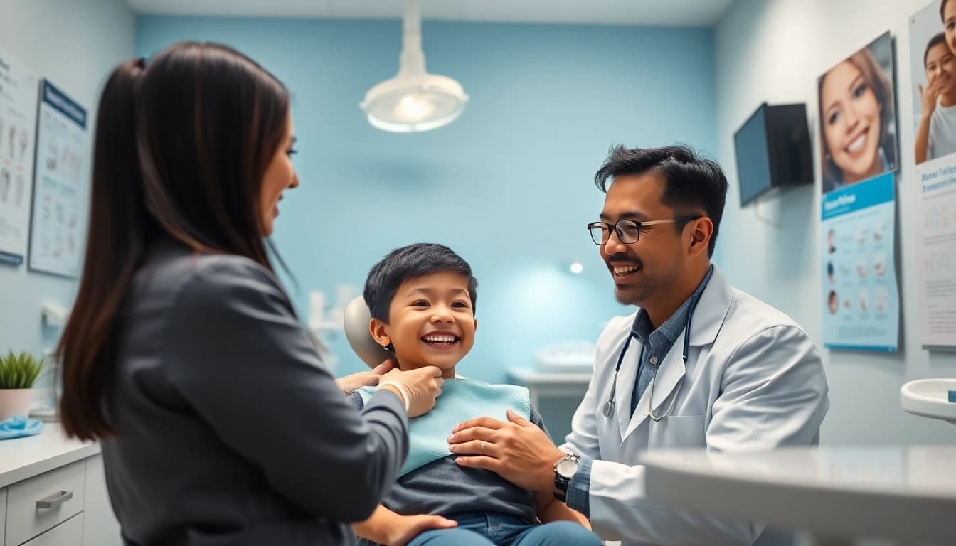 Braces Malaysia: A friendly dentist provides braces treatment in a welcoming dental clinic.