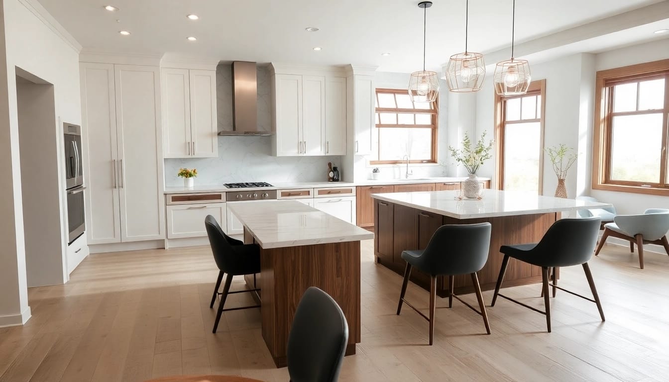 Elevate your home with vibrant bathroom and kitchen remodeling designs showcasing modern finishes.
