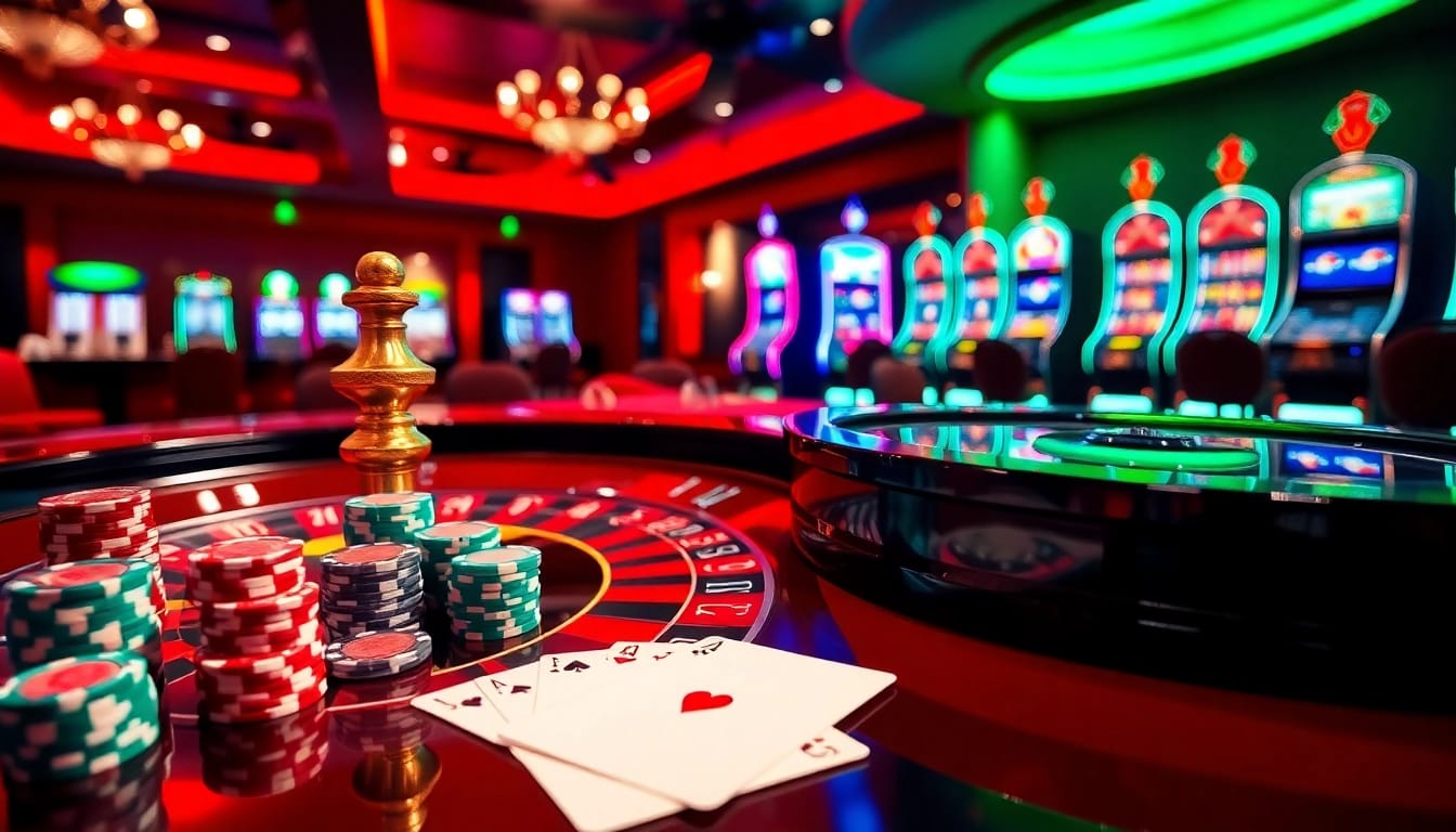 Exciting roulette action at luck8 trang chủ with vibrant poker chips and betting slips.
