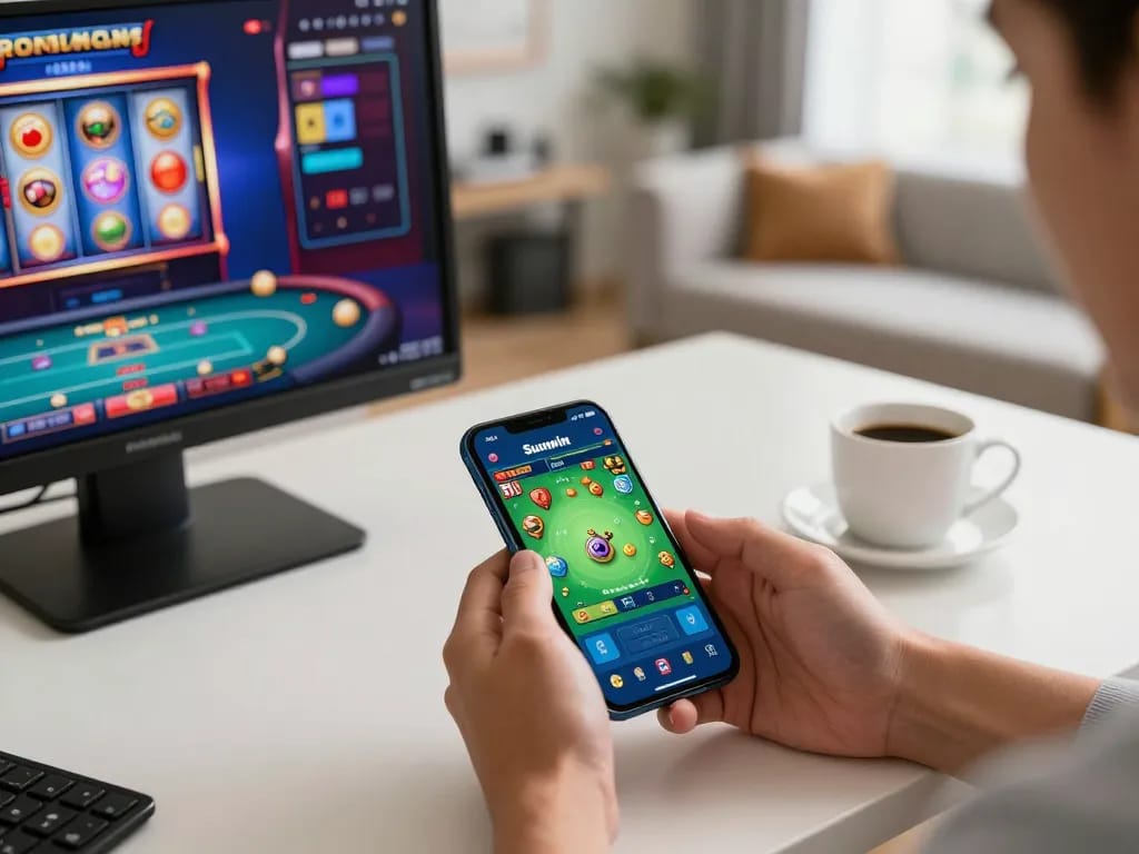 TẢI SUNWIN app on smartphone for seamless online gaming with vibrant graphics and user-friendly interface.