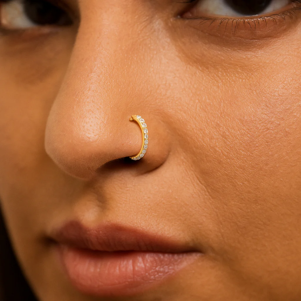 Women's Nose Piercing by Cervin Blanc | Elegant Diamond Styles
