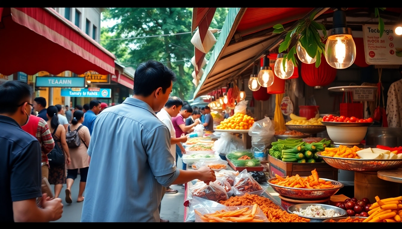 suletoto menawarkan hidangan lezat dari pedagang makanan di pasar Indonesia.