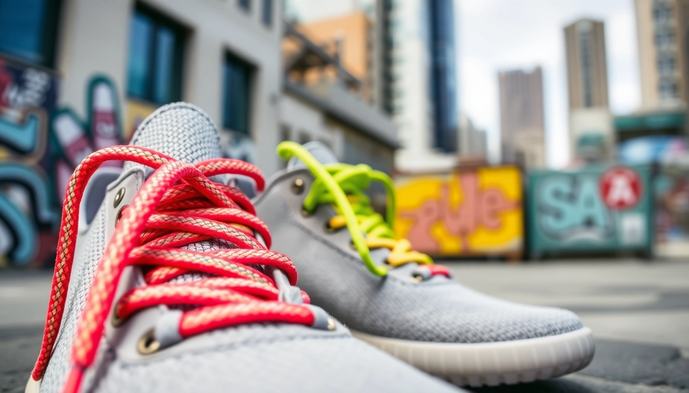 Replace laces for Yeezy 350 V2 showcased creatively off a trendy urban background.