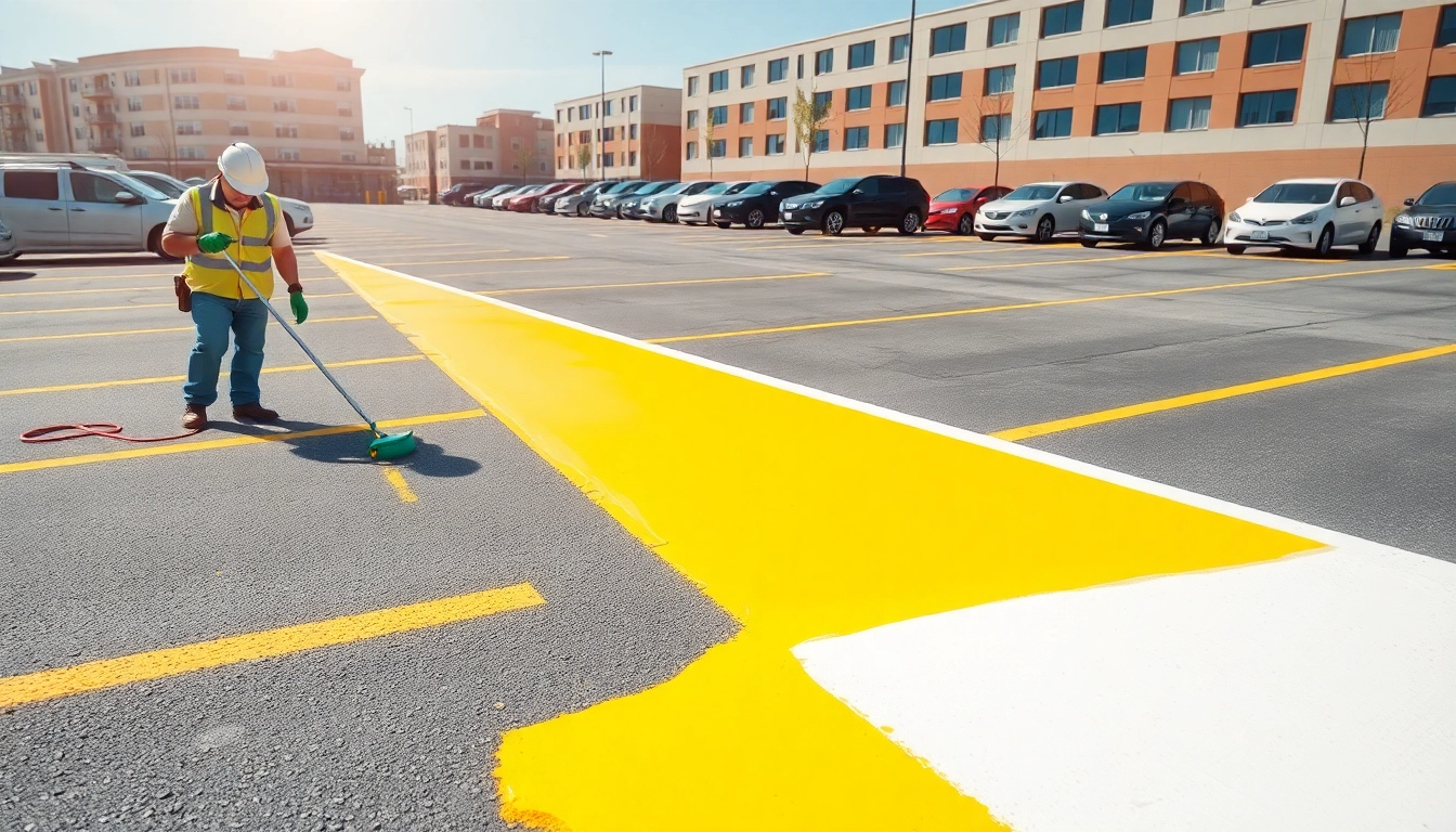 Enhance your space with Parking lot striping Pearl MS through professional line marking and organization.