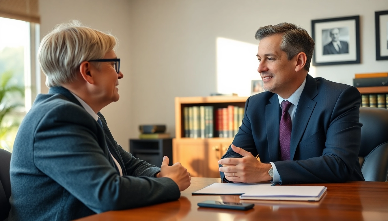 Seattle Social Security Disability Lawyer consulting with a client in a professional office setting.
