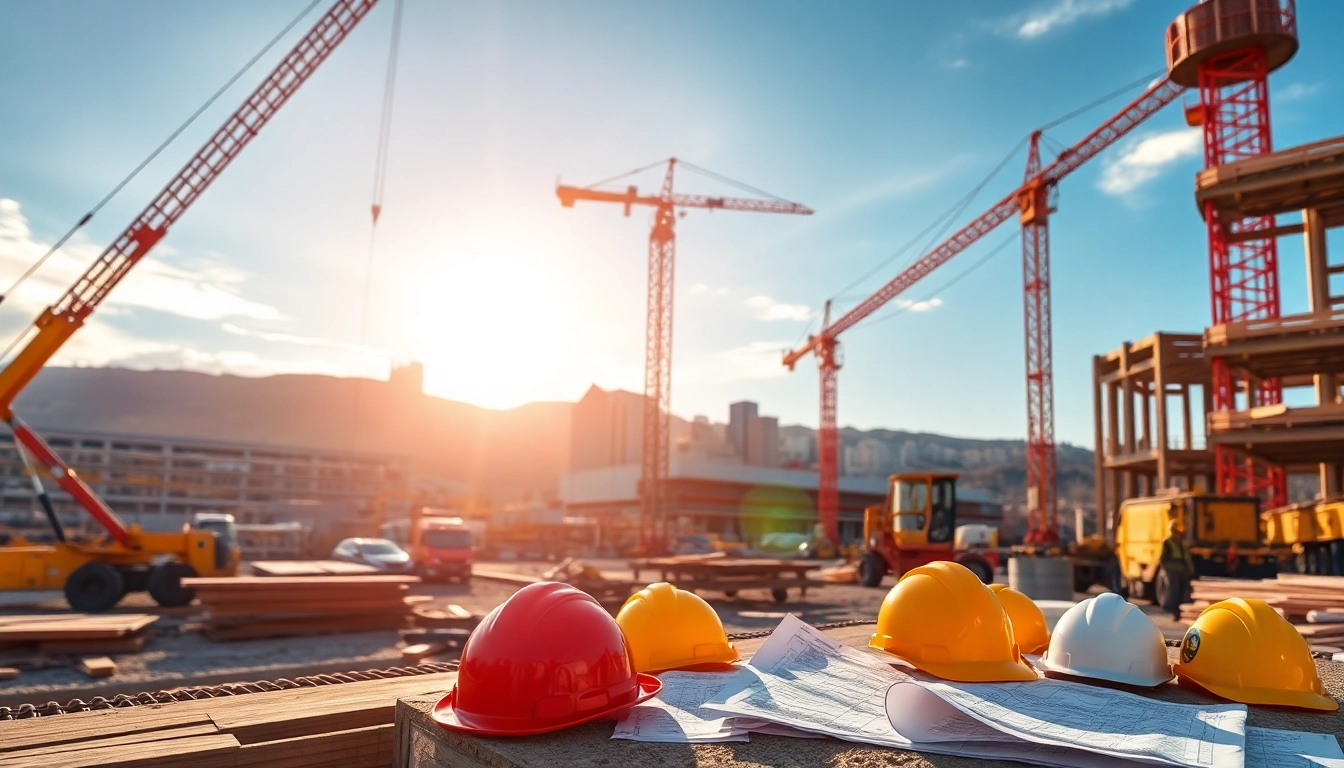 View of construction workers and modern equipment in Colorado, showcasing the latest in colorado construction news.