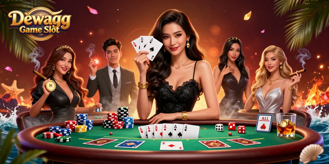 Experience the excitement of Dewagg Game Slot with a glamorous Asian woman in a luxury casino.
