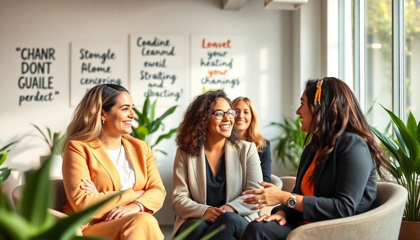 Empowered women participating in executive coaching for women session, fostering collaboration and growth.
