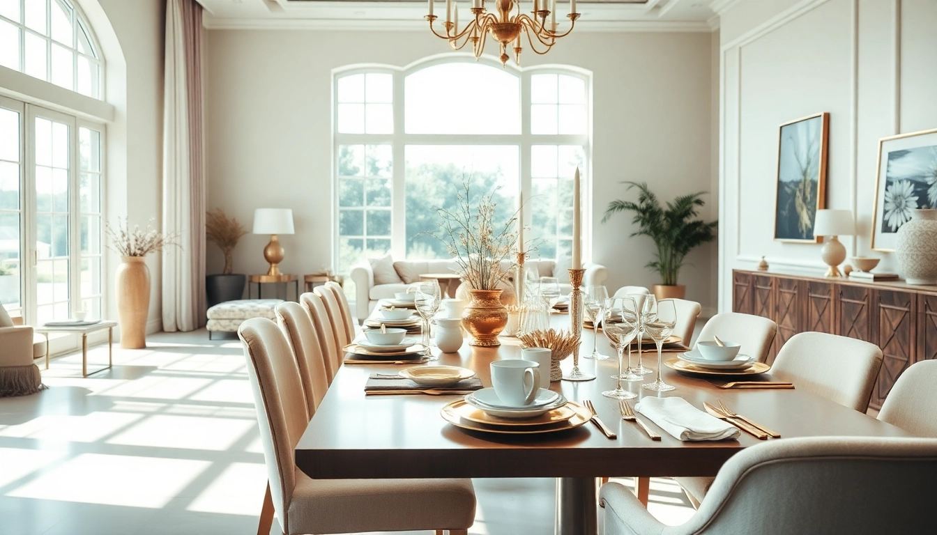 Showcase of luxury homeware arranged in a refined setting, highlighting beautiful craftsmanship and elegance.