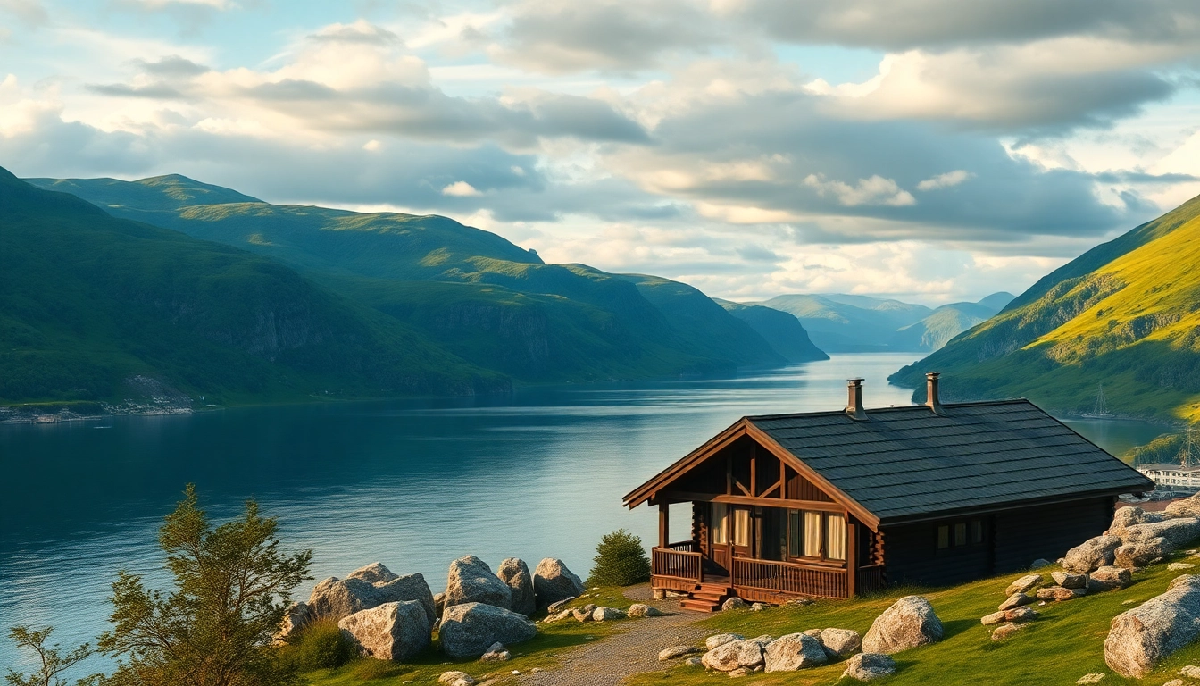 Experience the serenity of Scandia's picturesque fjords set in lush greenery.