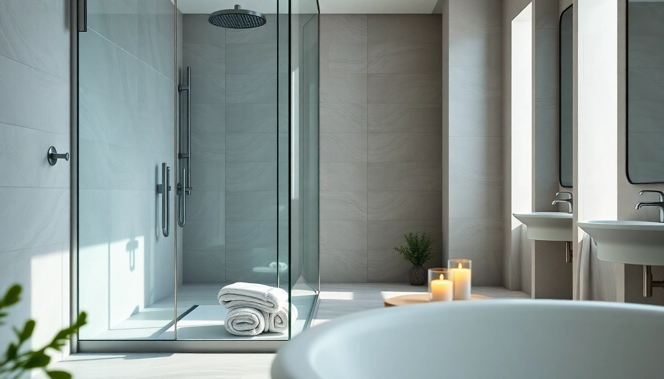 Explore elegant showers Australia featuring contemporary design and luxury details in a serene bathroom.