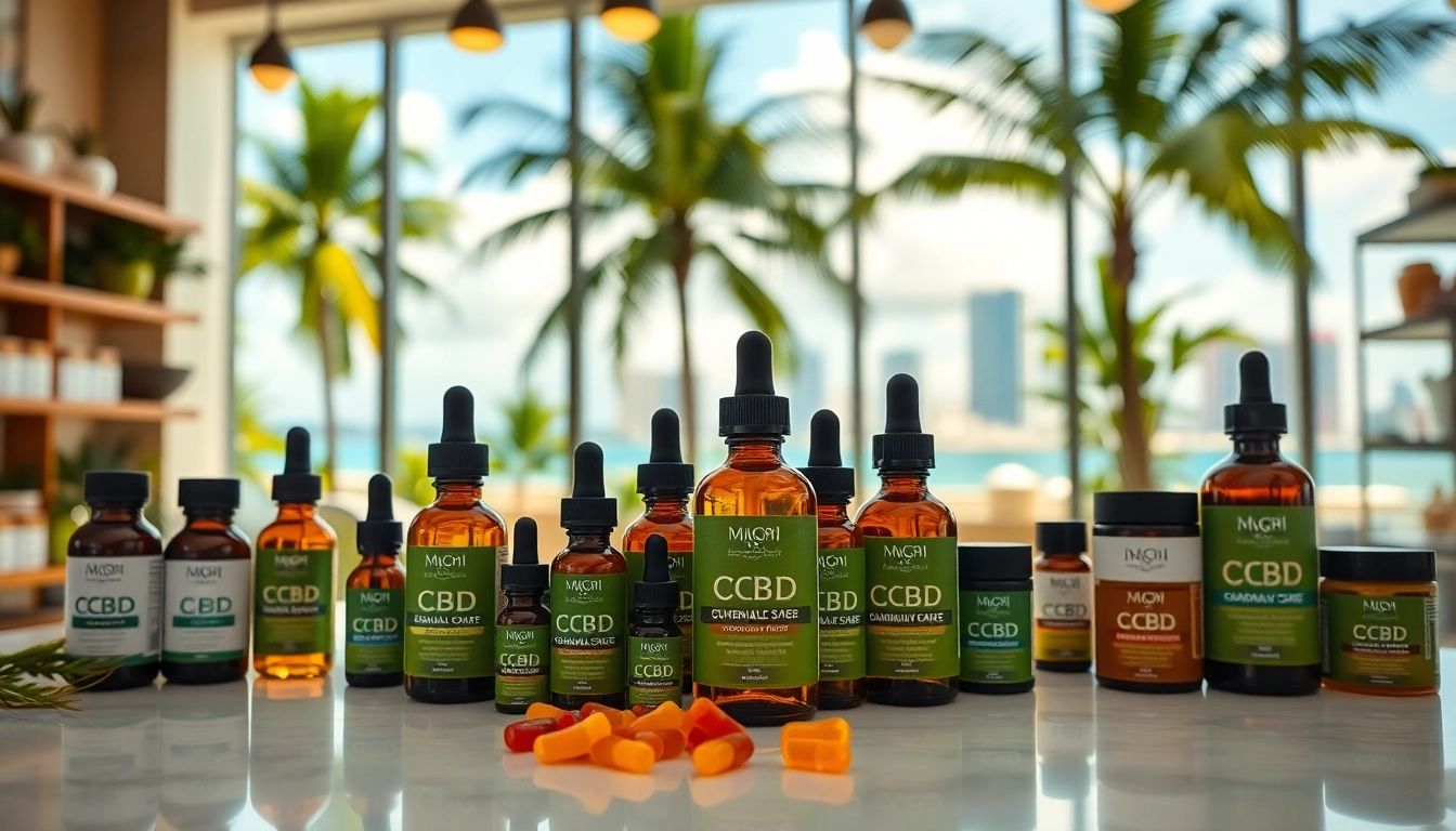 Explore premium products for cbd miami in a vibrant shop setting with natural lighting.