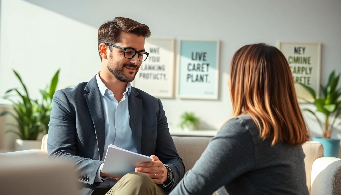 Career Coach near me providing personalized guidance to a client in an inviting office.