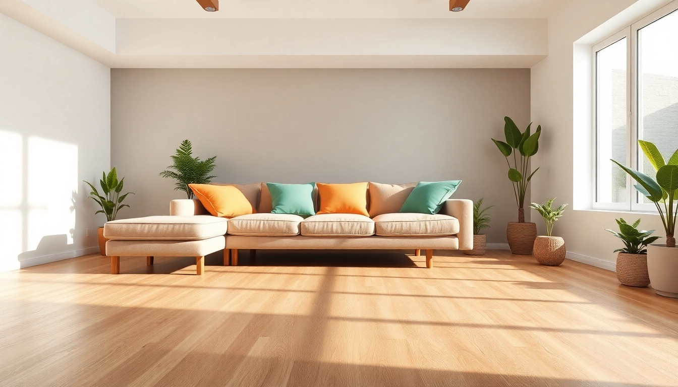 Enhance your space with discount vinyl flooring featuring natural oak texture in a cozy living room.