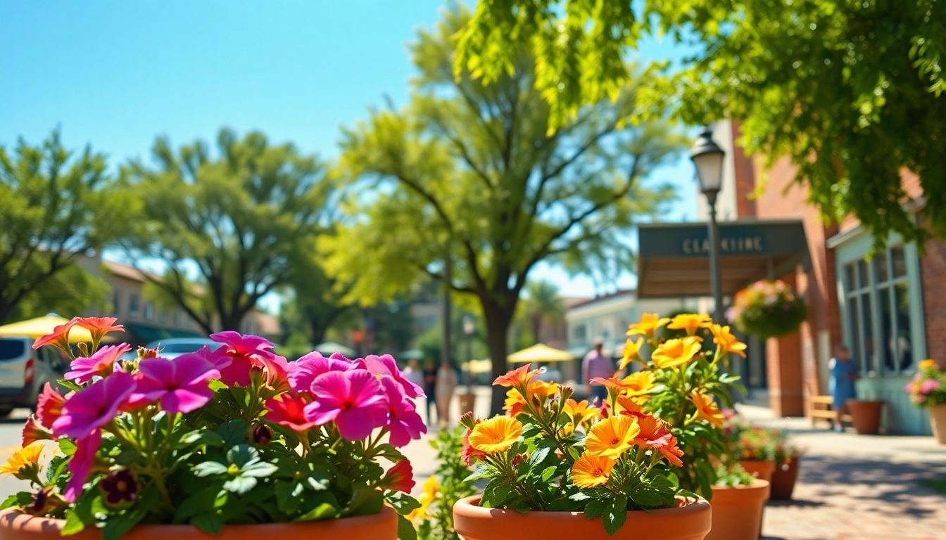 Experience the charm of Clarksburg, CA, with lively downtown flowers and sunny park scenes.