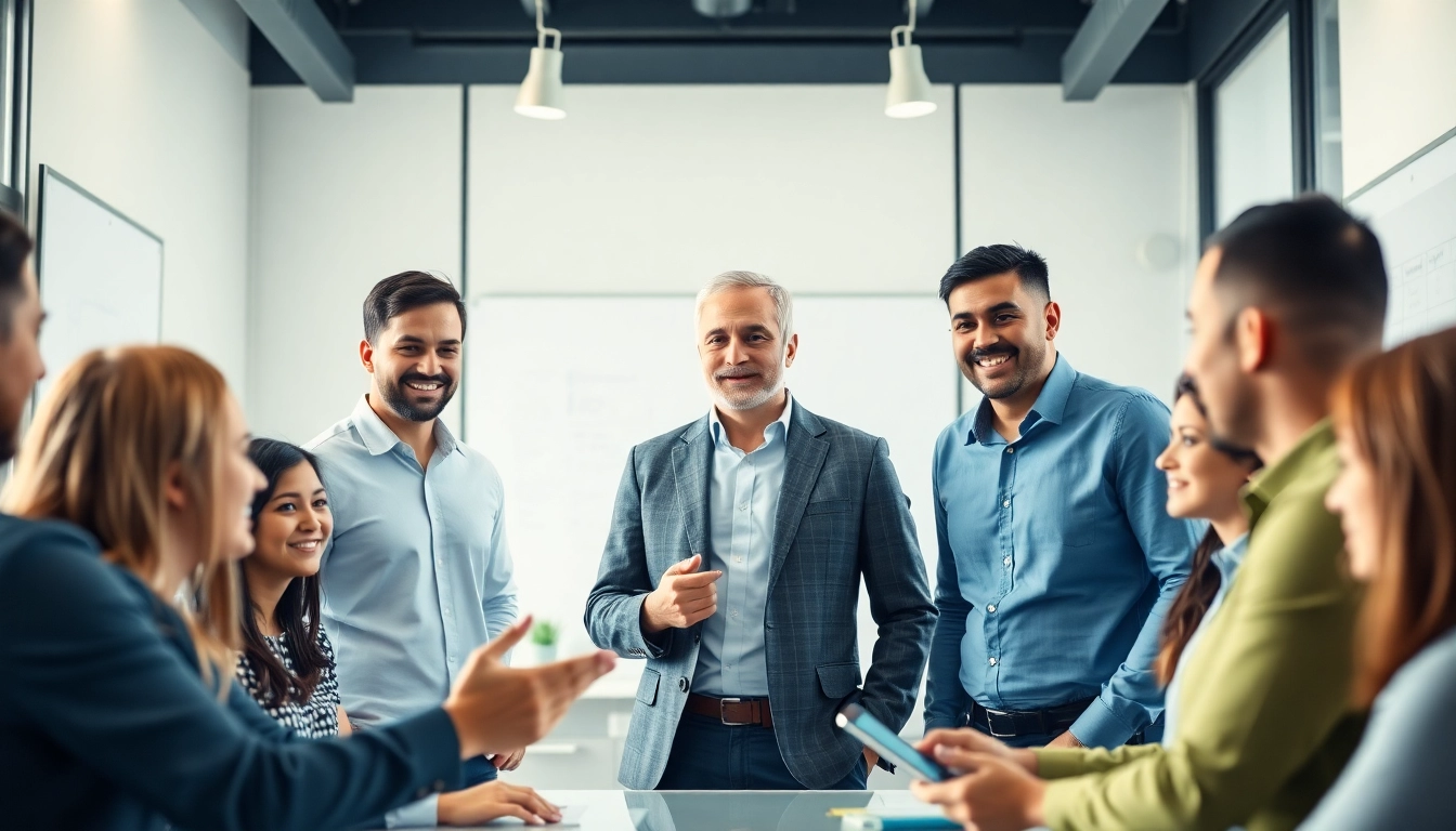 Engaging founder leadership insights in a vibrant team meeting environment.