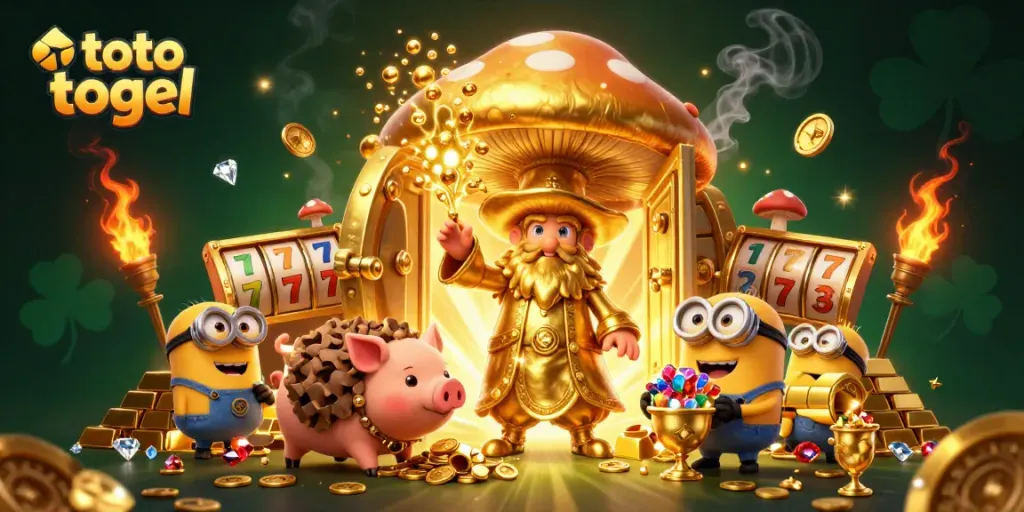 Menangkan permainan toto togel dengan ilustrasi kasino yang gemerlap dan penuh keberuntungan.