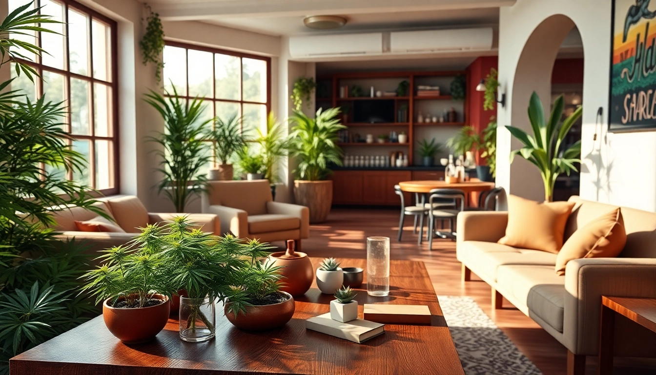 Join the vibrant community at Cannabis Club Lloret De Mar, a welcoming space with lush greenery.