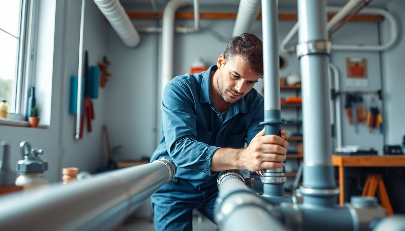 Plumber conducting whole house repiping services Clearwater FL with modern tools and equipment.