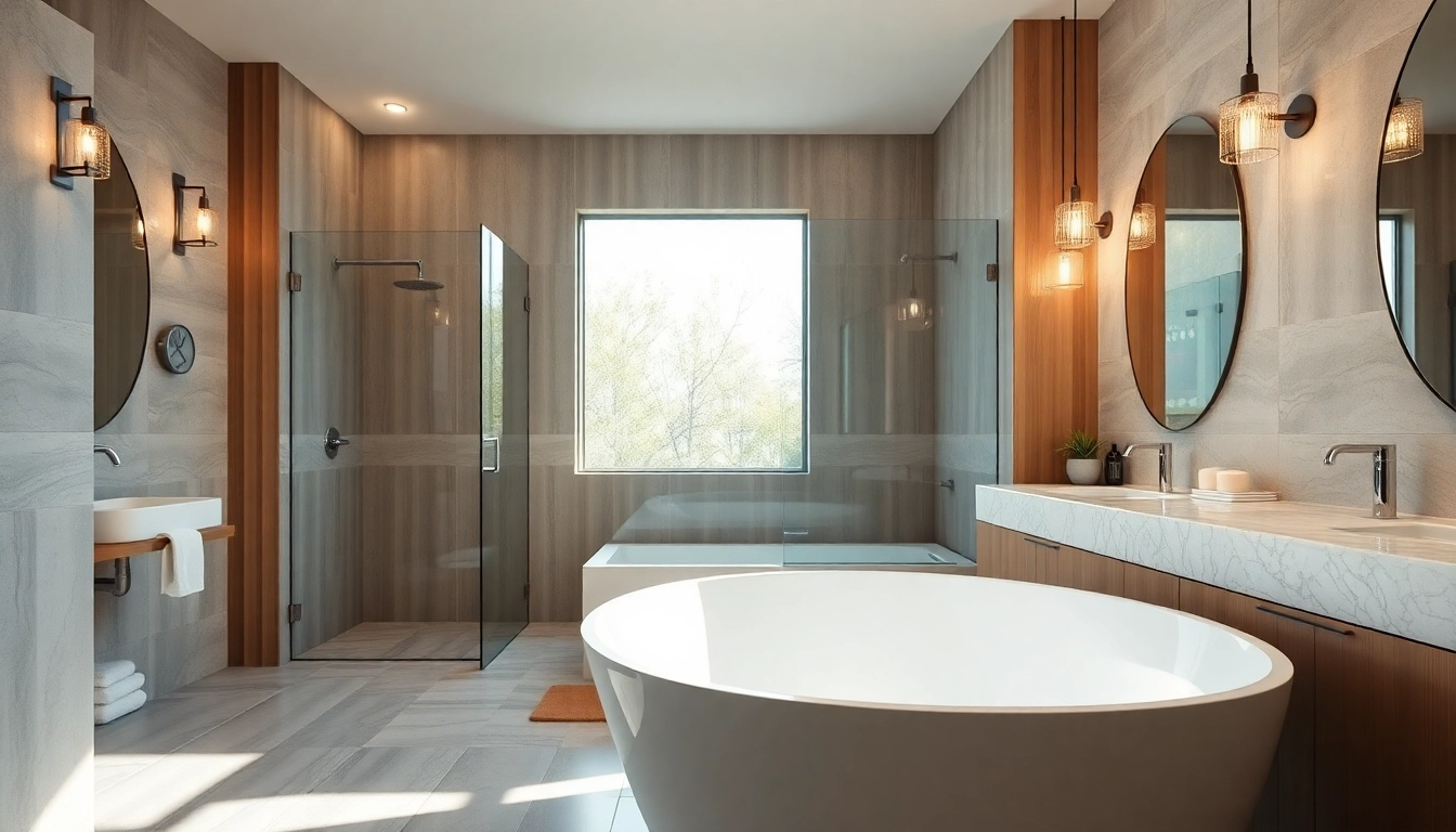 Explore modern bathroom renovations near me with stylish fixtures and inviting design.