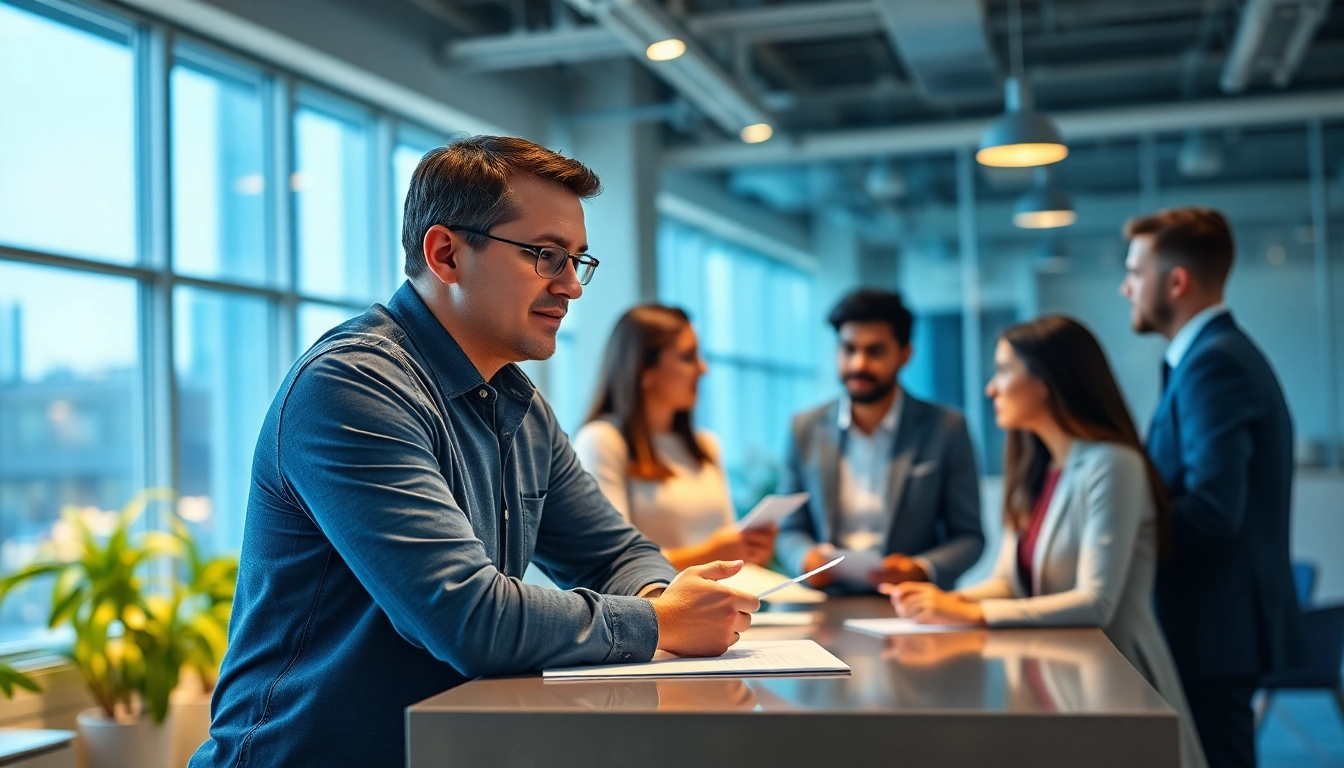 Find a business coach near me during an engaging client session in a modern office.