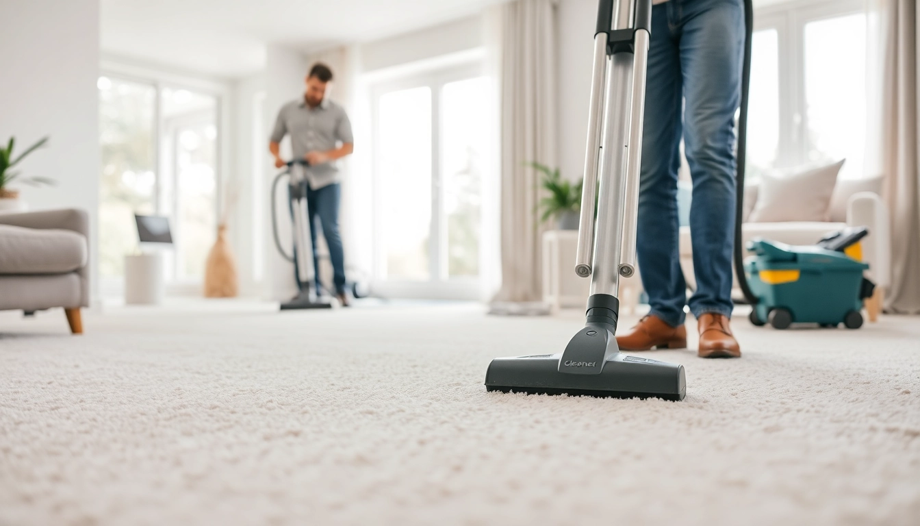 Skilled carpet cleaners lincoln ca servicing a bright living room with advanced equipment.