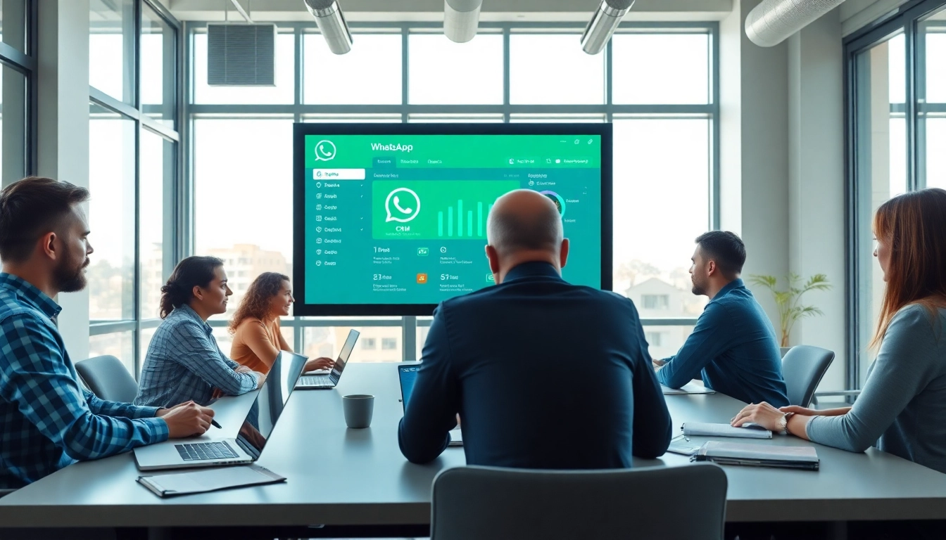 Discovering What is a CRM for WhatsApp in a professional business setting with team collaboration.