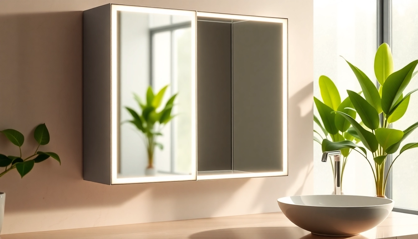 Erleben Sie den eleganten sonni Spiegelschrank im modernen Badezimmer mit stilvollem Design.