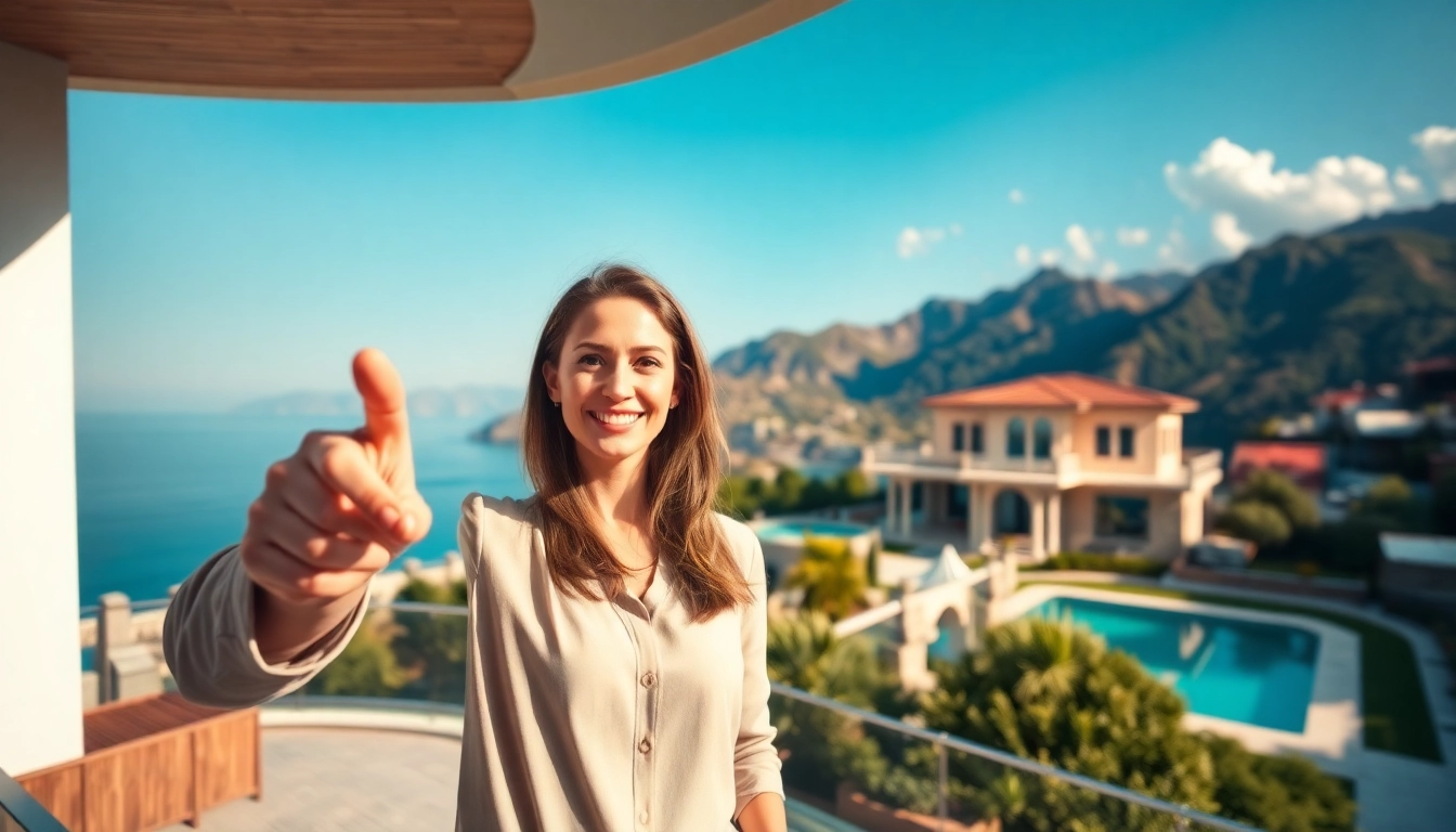 Showcasing a vibrant real estate in alanya scene with stunning coastal views and inviting properties.