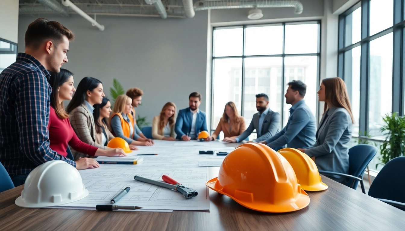 Engaging discussion at a construction association Colorado meeting, highlighting teamwork.