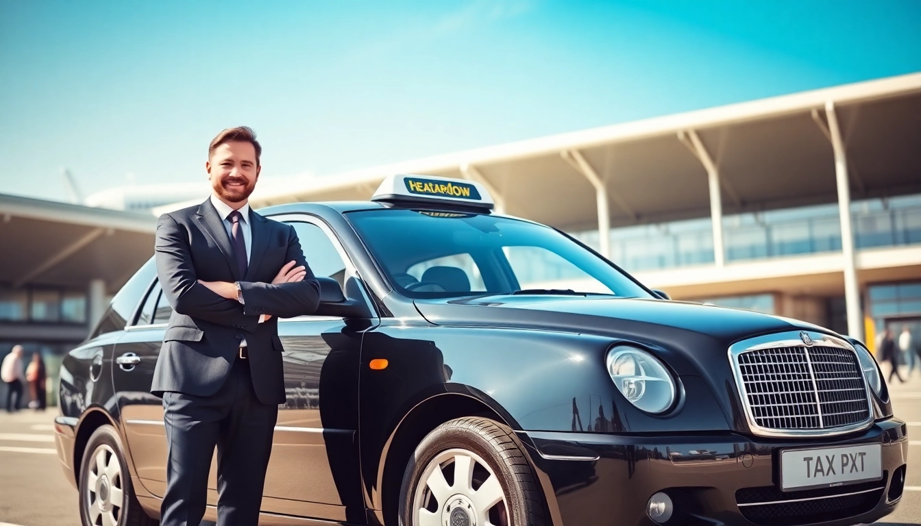 Book Nottingham to Heathrow Taxi with a professional driver at an airport for reliable transport.