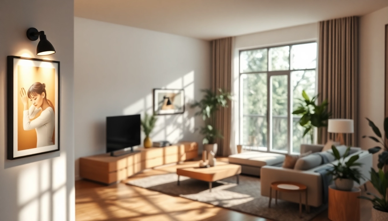 Verlichte inbouwspots in een moderne woonkamer met elegant interieur.